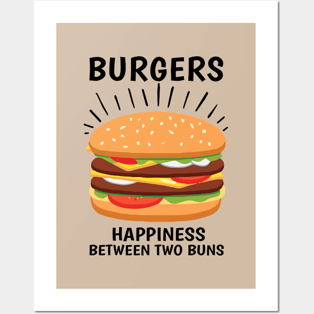 Vintage Burger Legend of Two Buns Wall Art by KewaleeTee